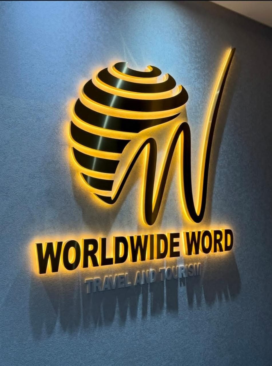 Acrylic 3D letters shop sign in Dubai