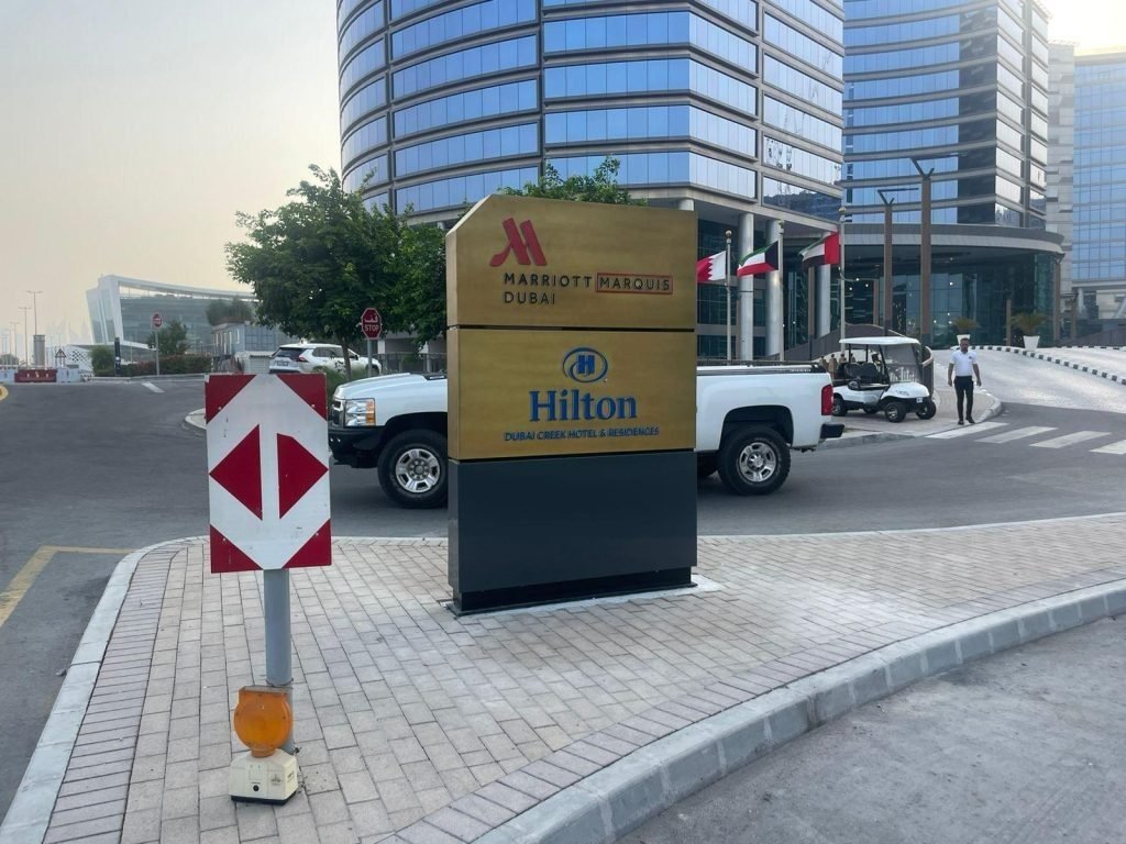 Pylon signage in Dubai